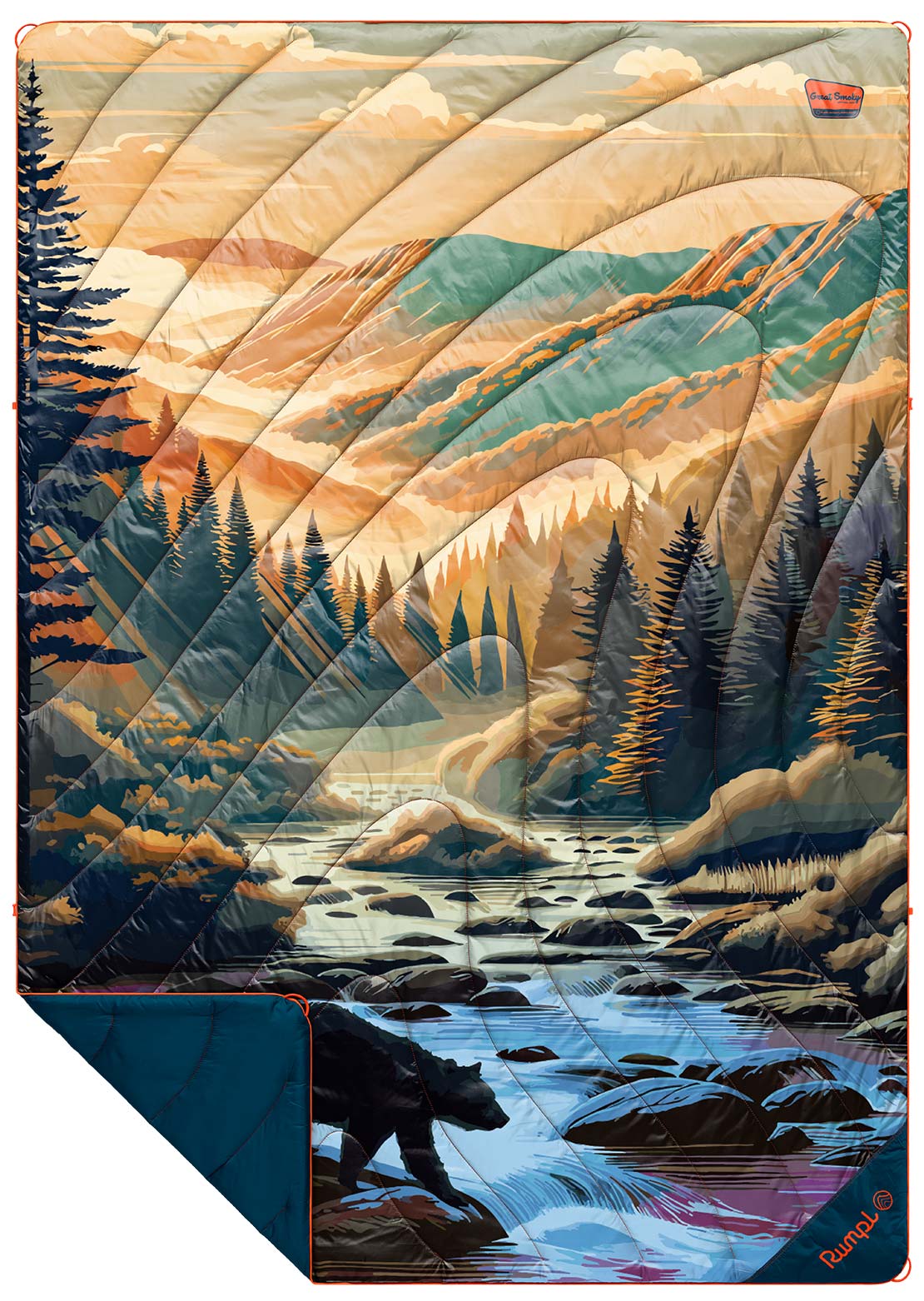 Rumpl OG Puffy Printed Blanket Park Great Smokey