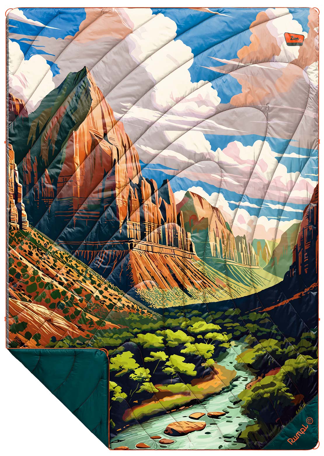 Rumpl OG Puffy Printed Blanket Park Zion