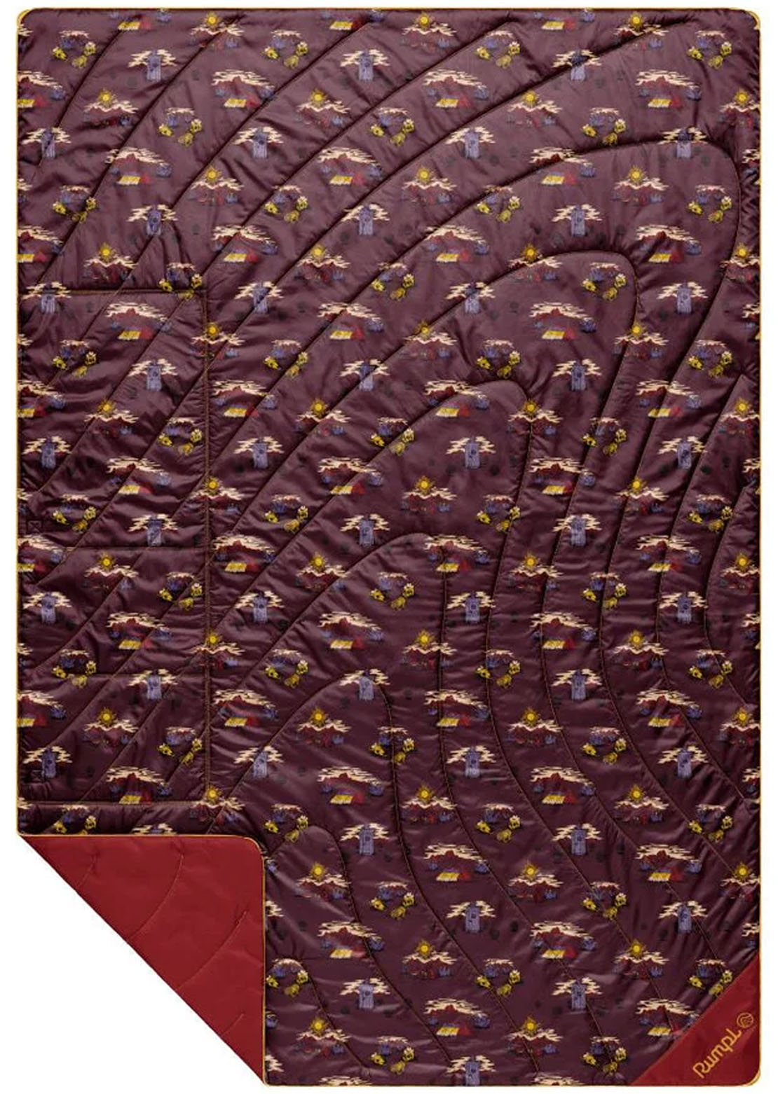Rumpl OG Puffy Printed Blanket Cherry Desert Cheers