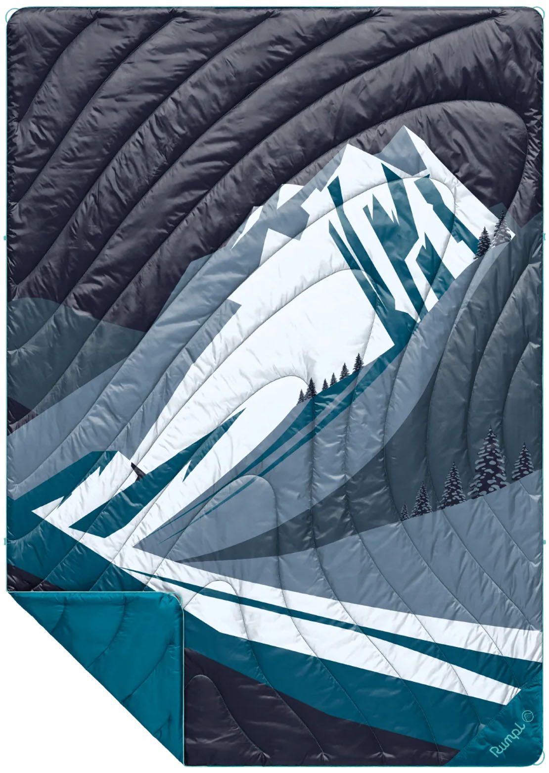 Rumpl OG Puffy Printed Blanket Midnight Mountain Peak