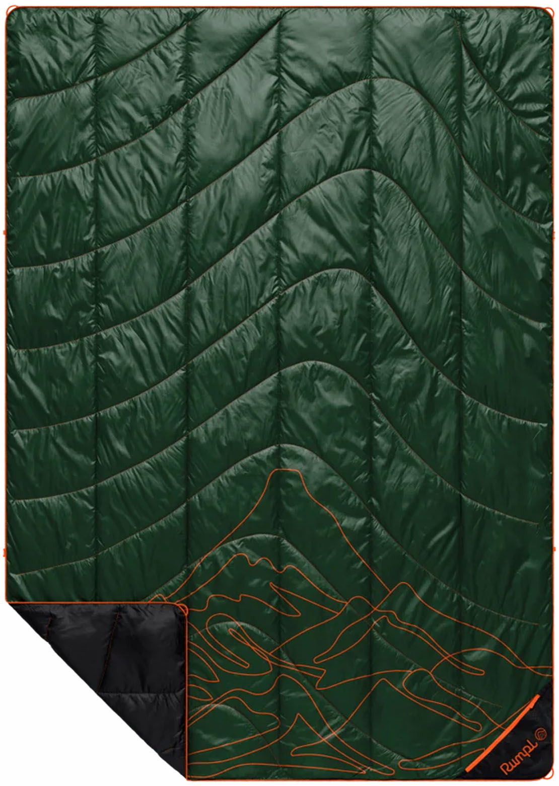 Rumpl OG Puffy Printed Blanket Mountain Green