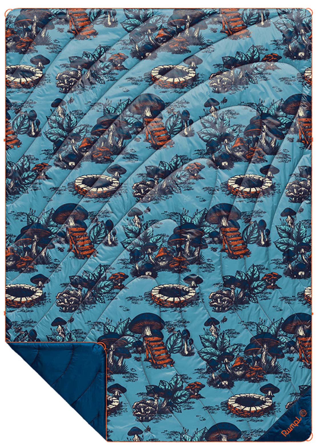 Rumpl OG Puffy Printed Blanket Magic Mushrooms