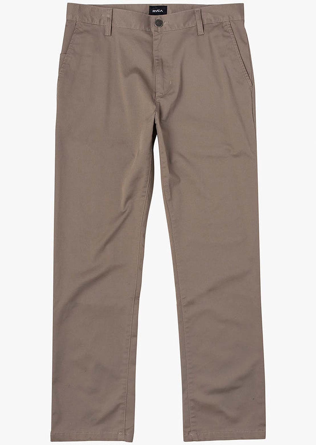 RVCA Junior Weekday Stretch Straight Fit Pants Dark Khaki