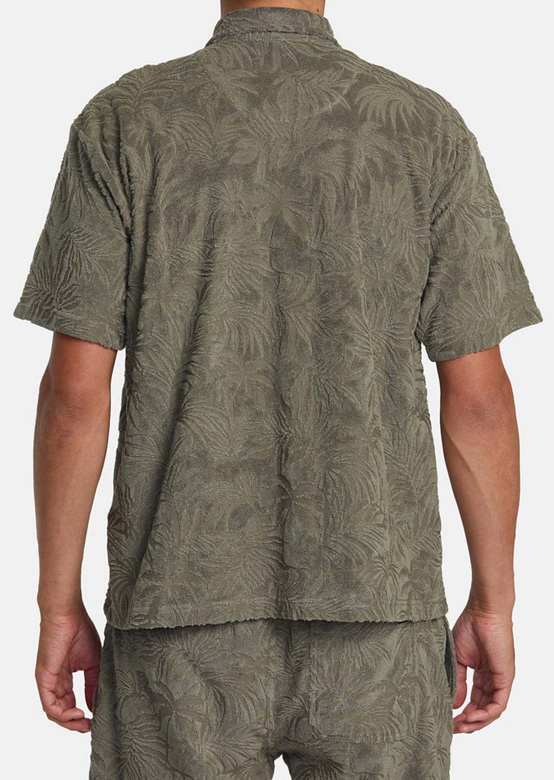 RVCA Men’s Palms Down Short Sleeve Polo Shirt Mushroom