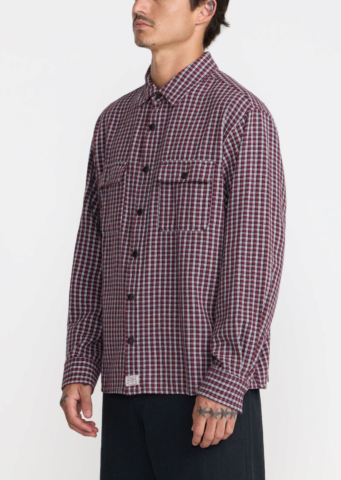 RVCA Men's Big Flannel Longsleeve Red Earth