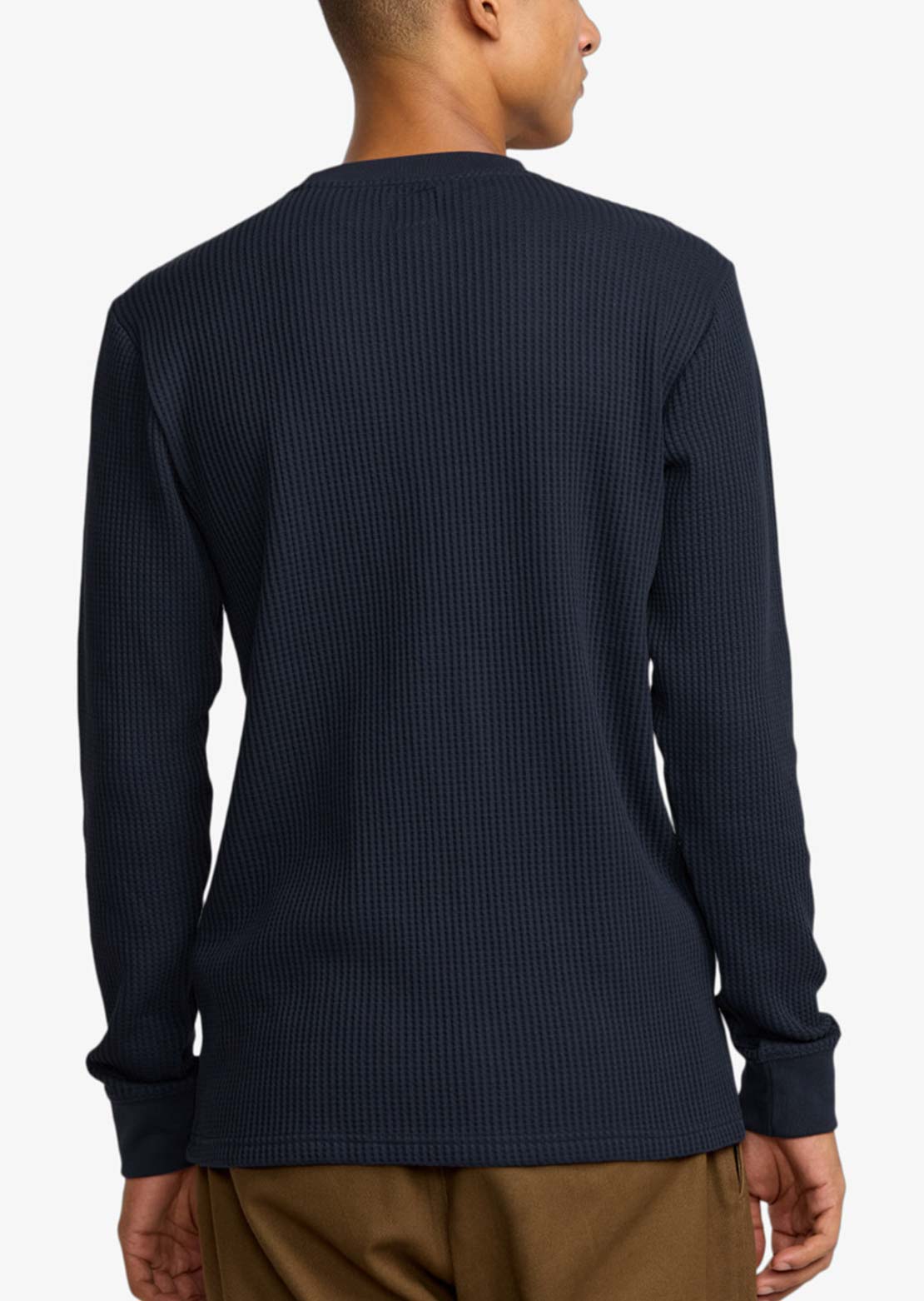 RVCA Men's Day Shift Thermal Long Sleeve Moody Blue