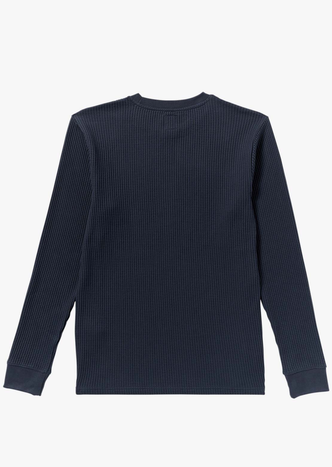 RVCA Men's Day Shift Thermal Long Sleeve Moody Blue