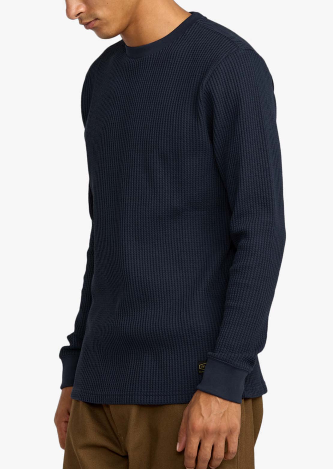 RVCA Men's Day Shift Thermal Long Sleeve Moody Blue
