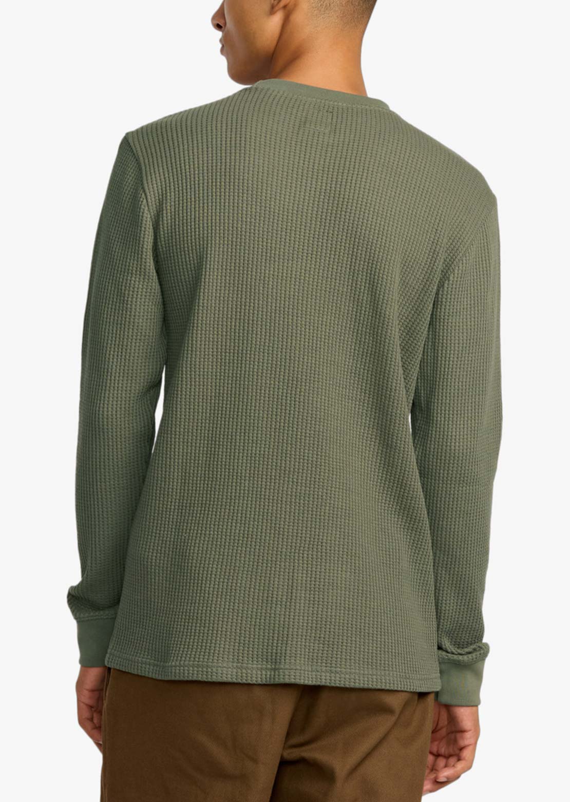 RVCA Men's Day Shift Thermal Long Sleeve Olive