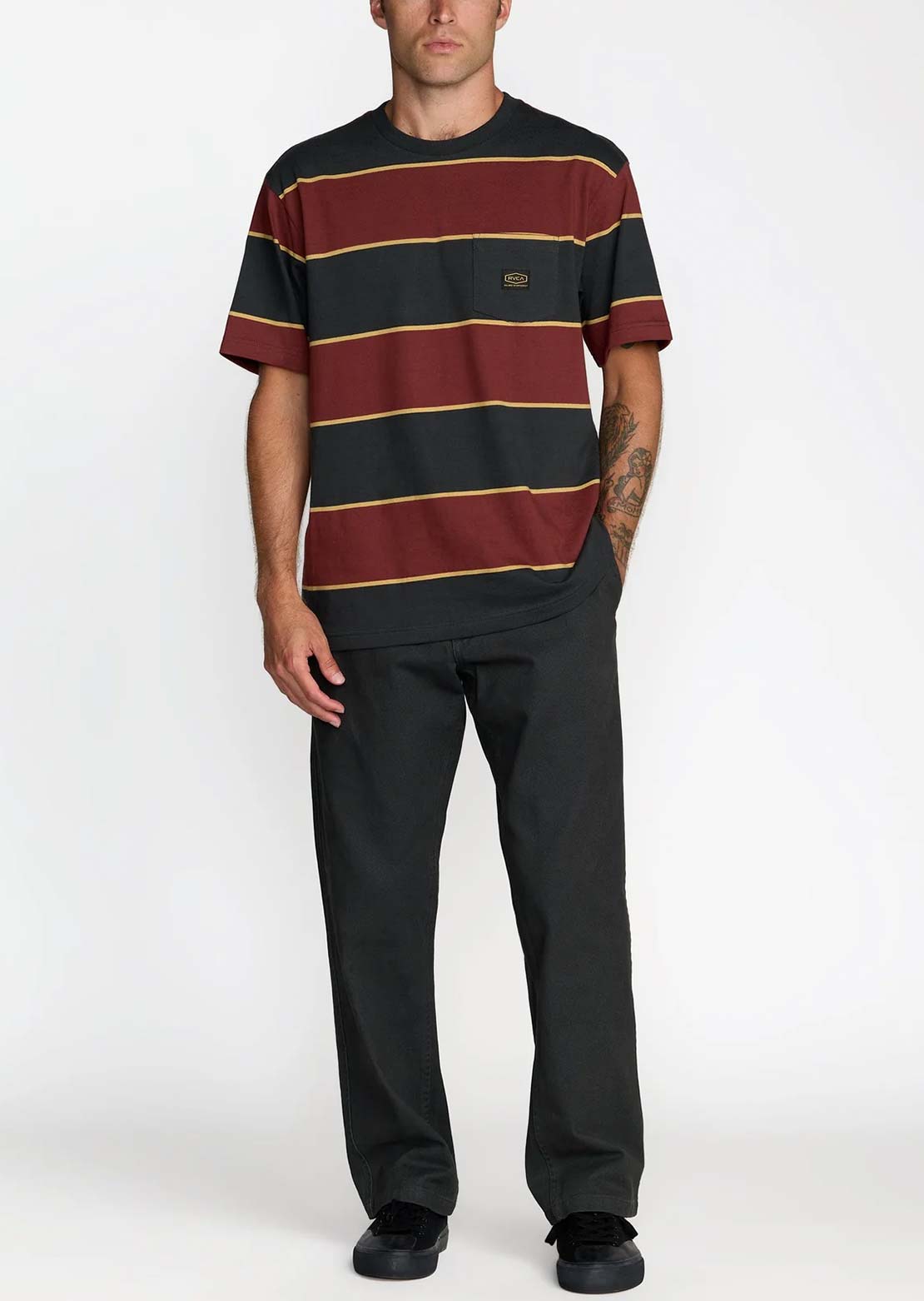 RVCA Men's Dayshift Stripe T-Shirt