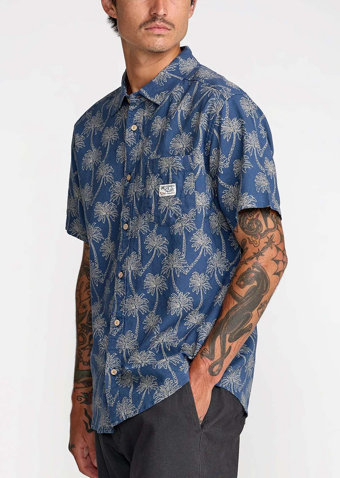 RVCA Men's Exotica Button Up Shirt