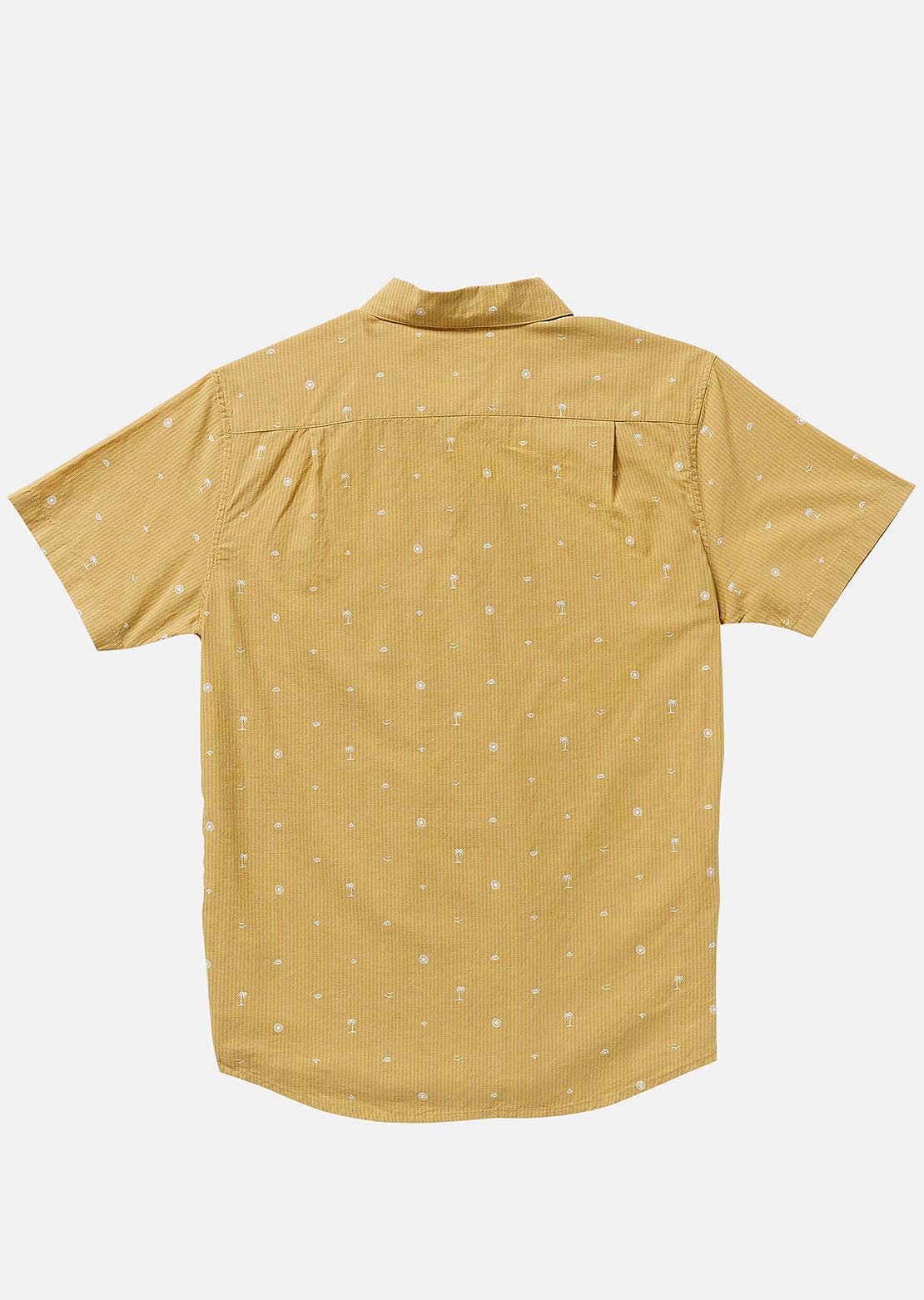RVCA Men's Exotica Seersucker T-Shirt Ochre