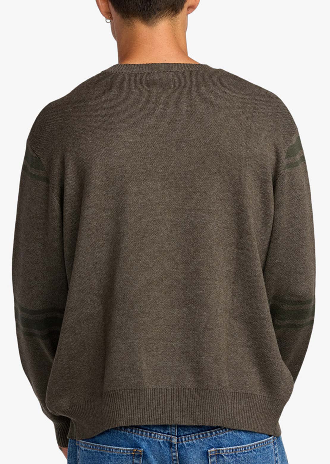 RVCA Men's KSL Crew Sweater Mushroom