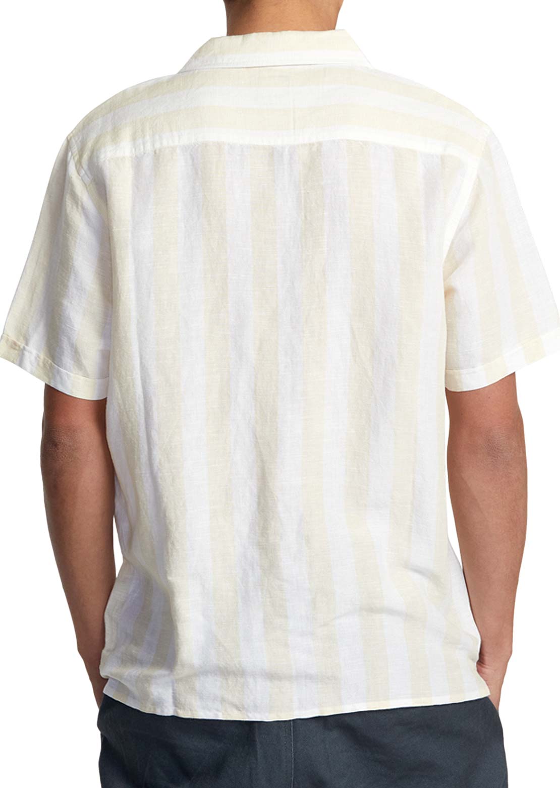 RVCA Men&#39;s Love Stripe T-shirt Canary