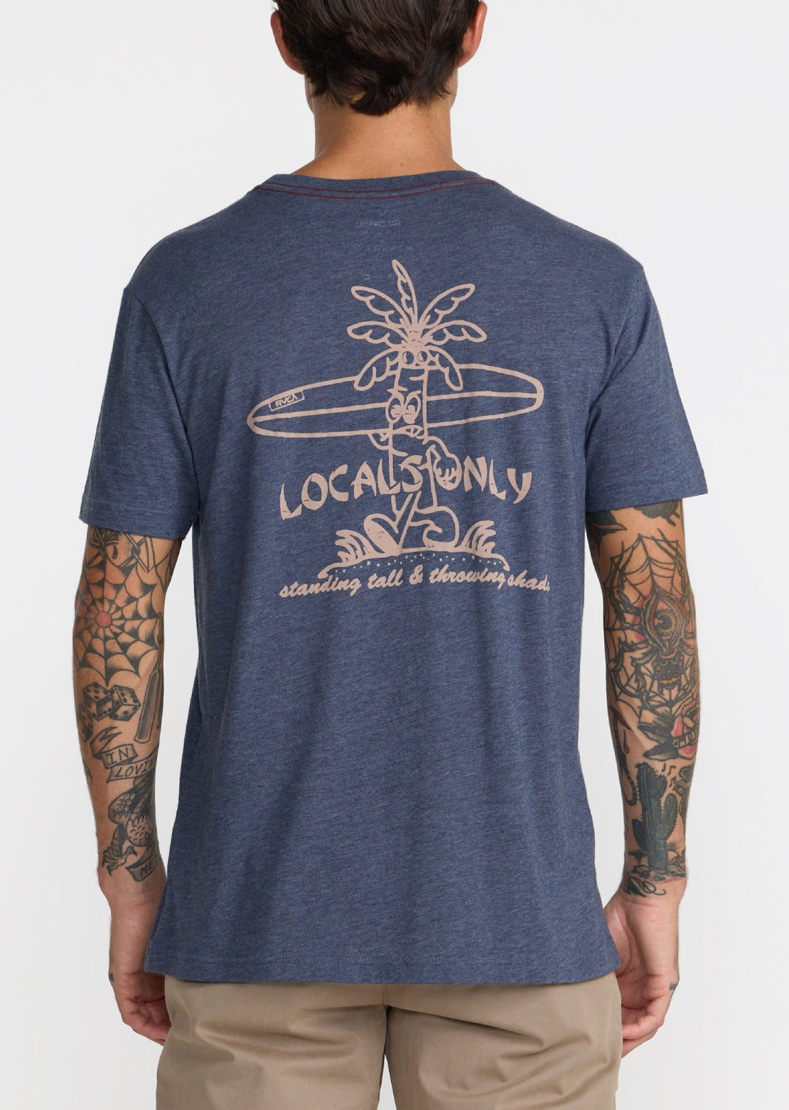 RVCA Men's Mad Local T-Shirt Moody Blue