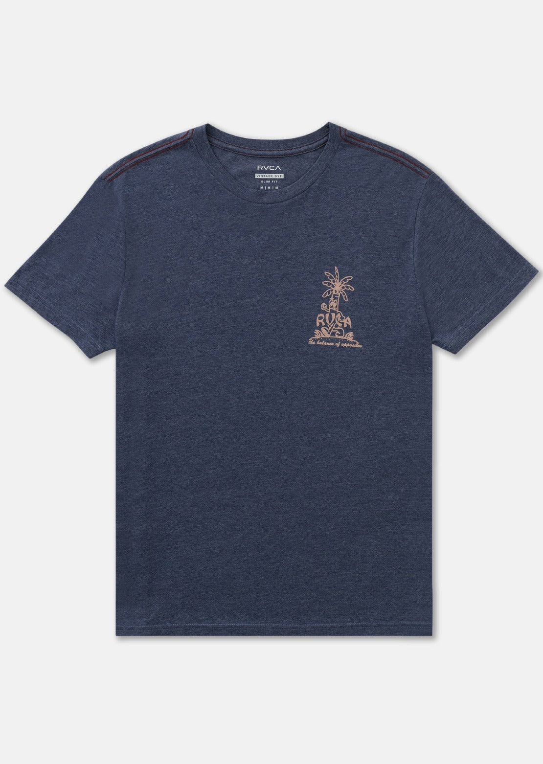 RVCA Men's Mad Local T-Shirt Moody Blue
