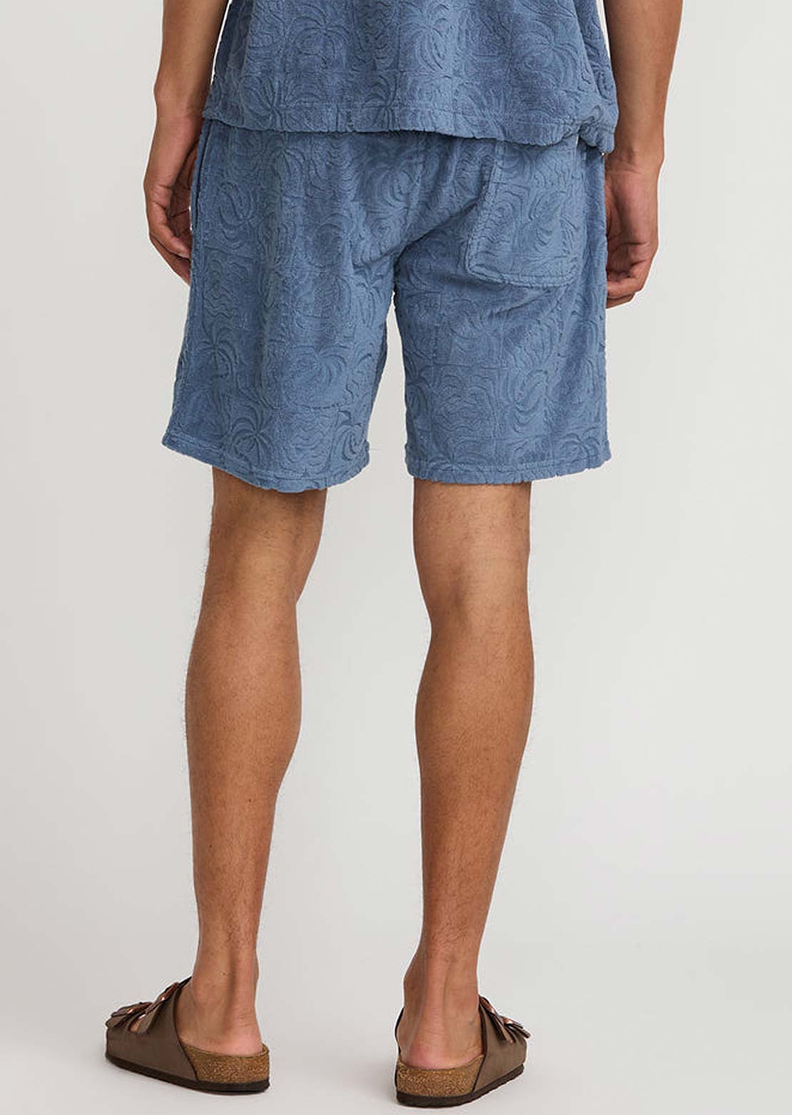 RVCA Men's Palms Down Exotica Elastic Shorts Vintage Navy