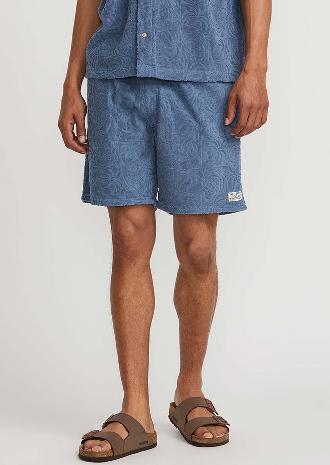 RVCA Men's Palms Down Exotica Elastic Shorts Vintage Navy