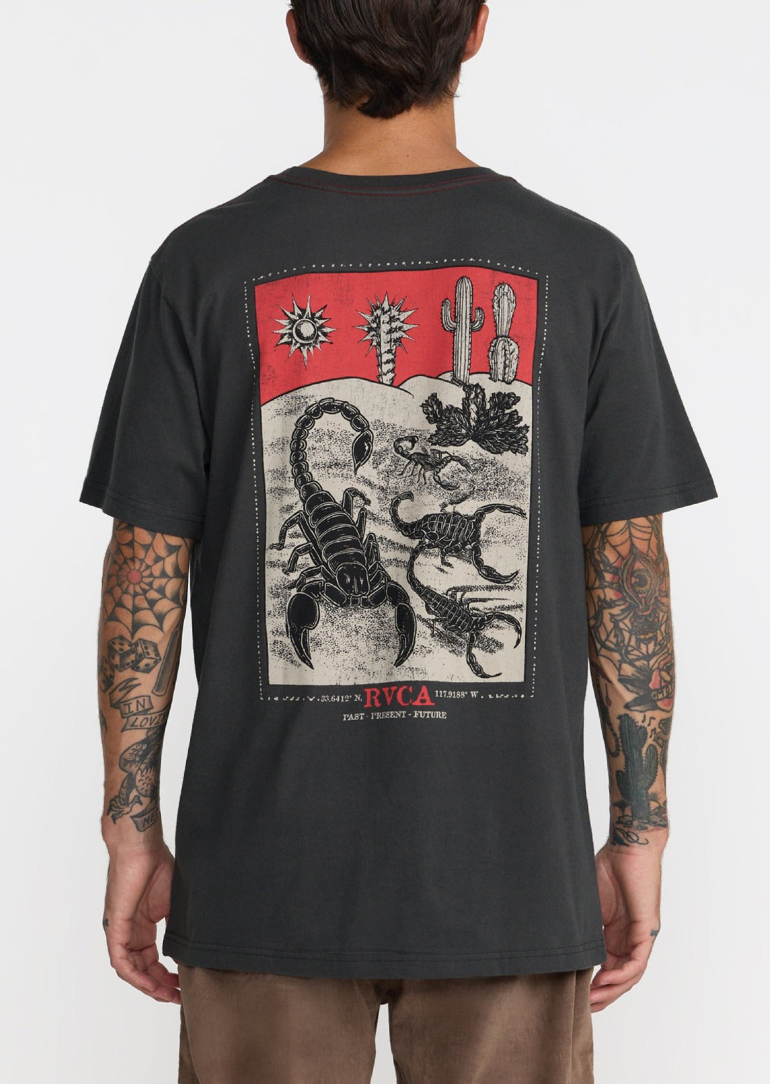 RVCA Men's Scorpo T-Shirt Pirate Black