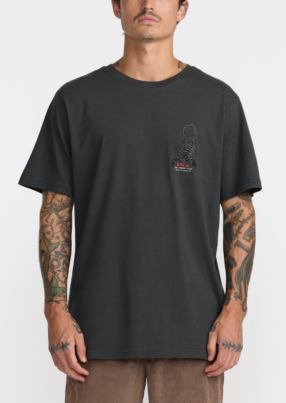 RVCA Men's Scorpo T-Shirt Pirate Black