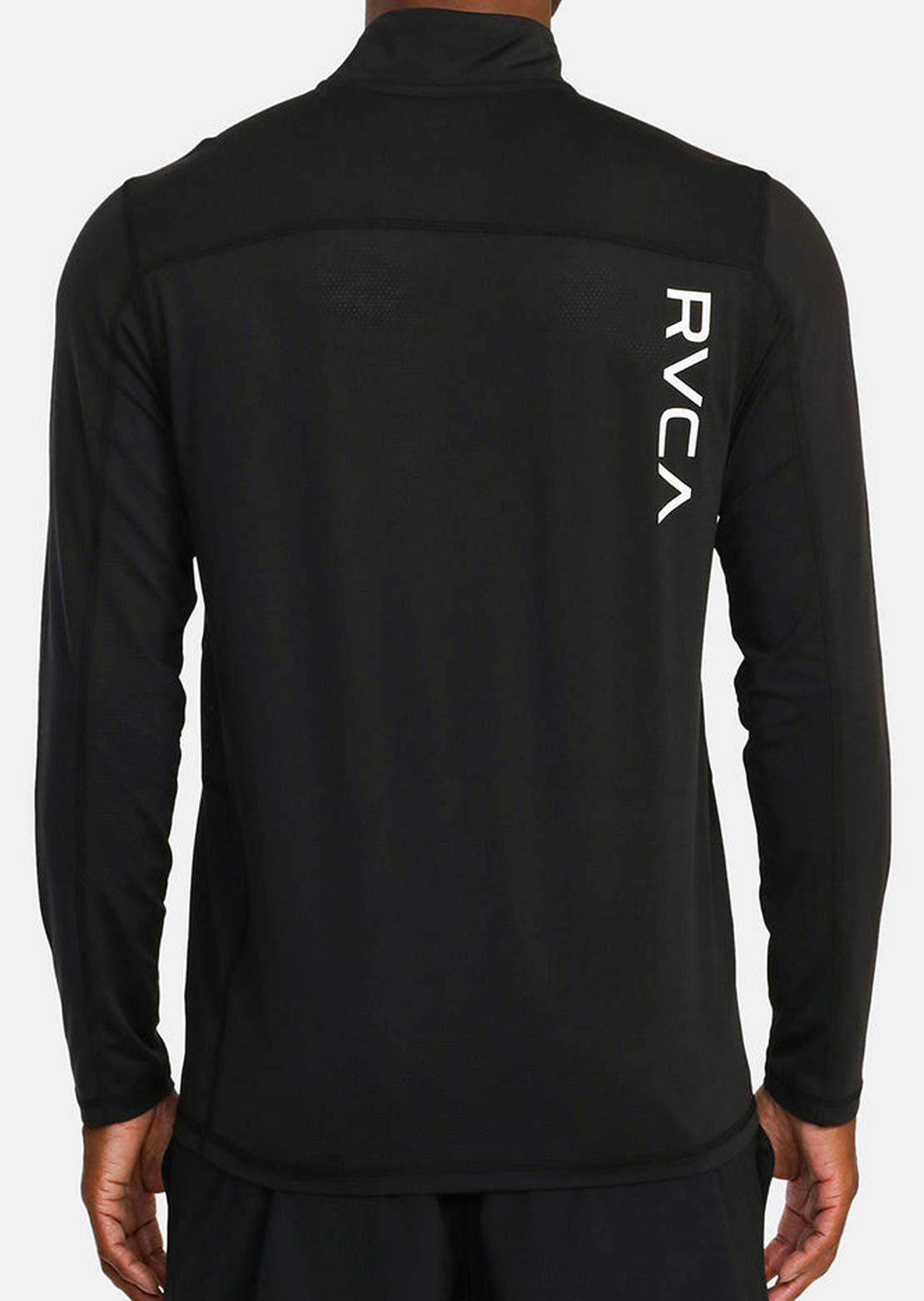 RVCA Men&#39;s Sport Vent Half Zip Long Sleeve Black