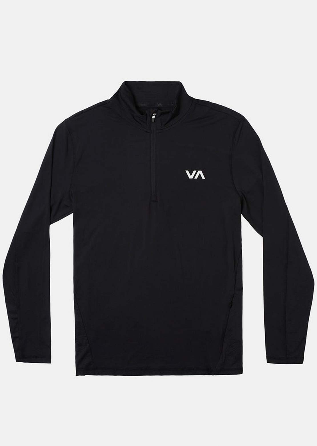 RVCA Men&#39;s Sport Vent Half Zip Long Sleeve Black