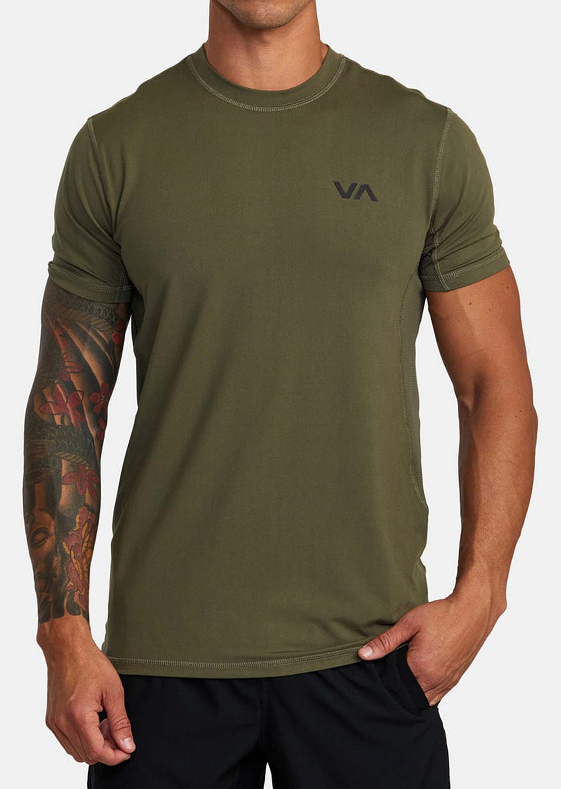 RVCA Men&#39;s Sport Vent T-Shirt Olive