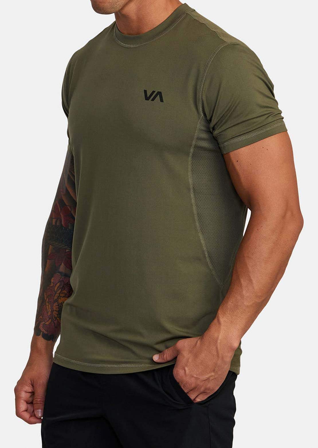 RVCA Men&#39;s Sport Vent T-Shirt Olive