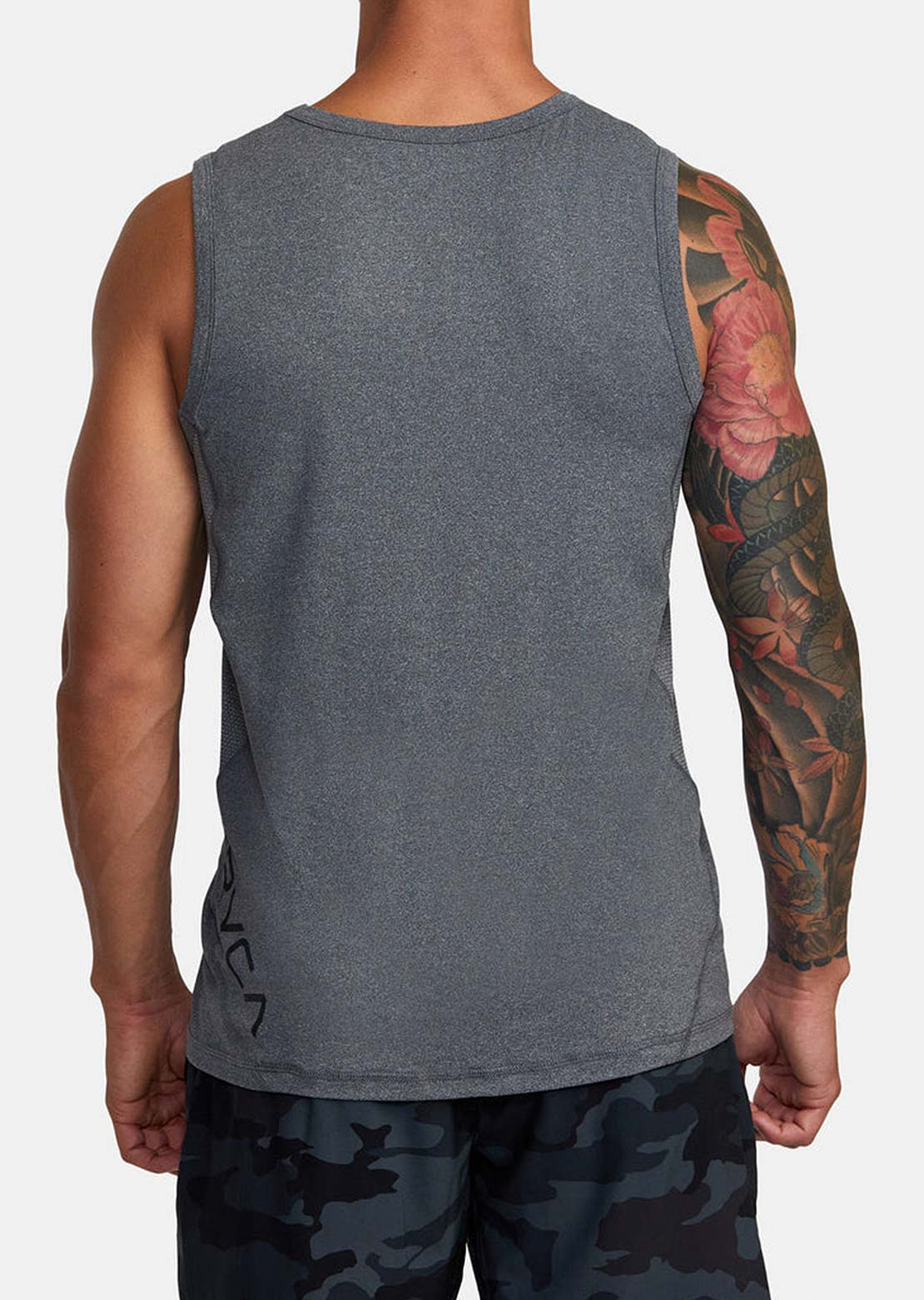 RVCA Men&#39;s Sport Vent Tank Top Charcoal
