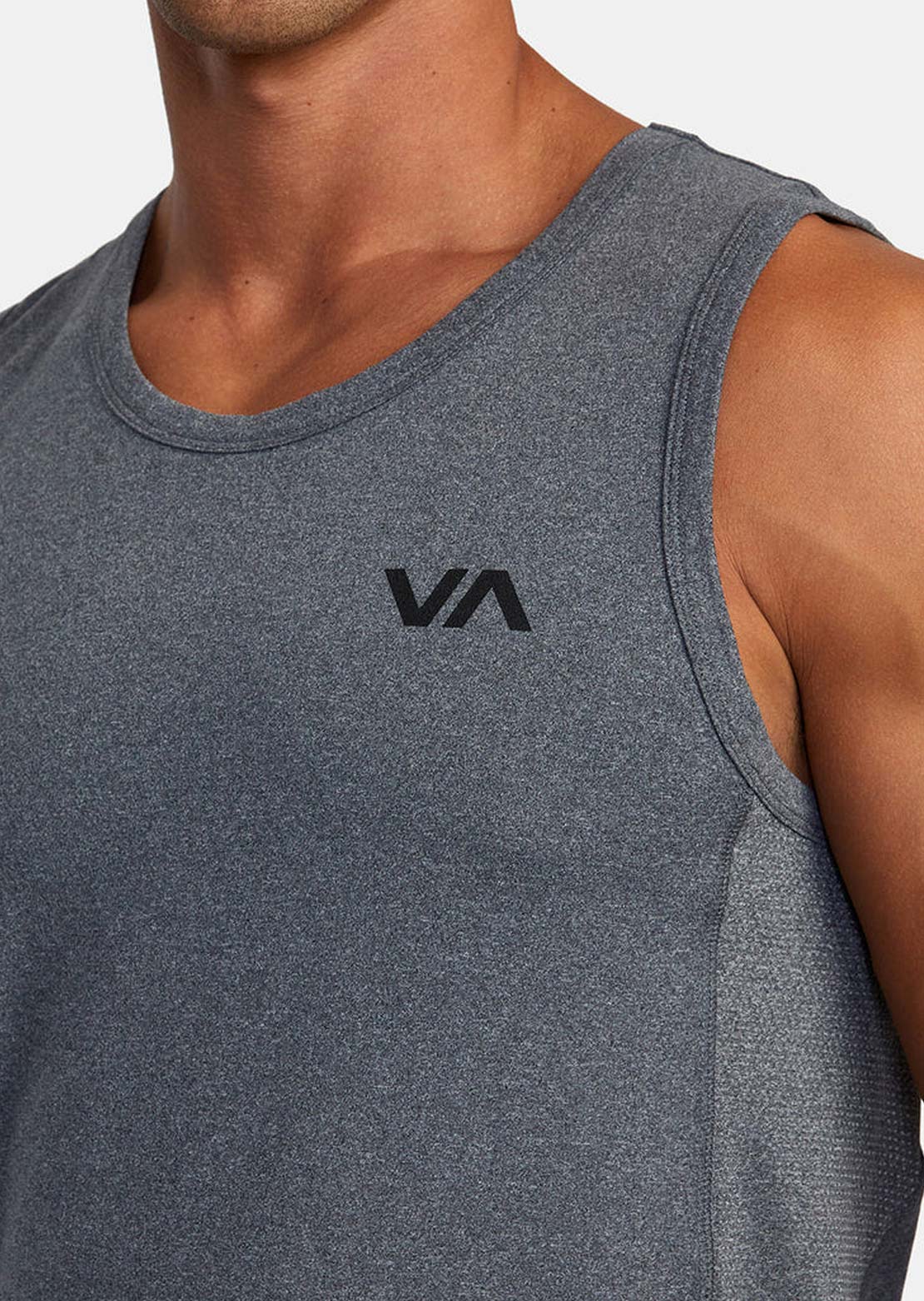 RVCA Men&#39;s Sport Vent Tank Top Charcoal