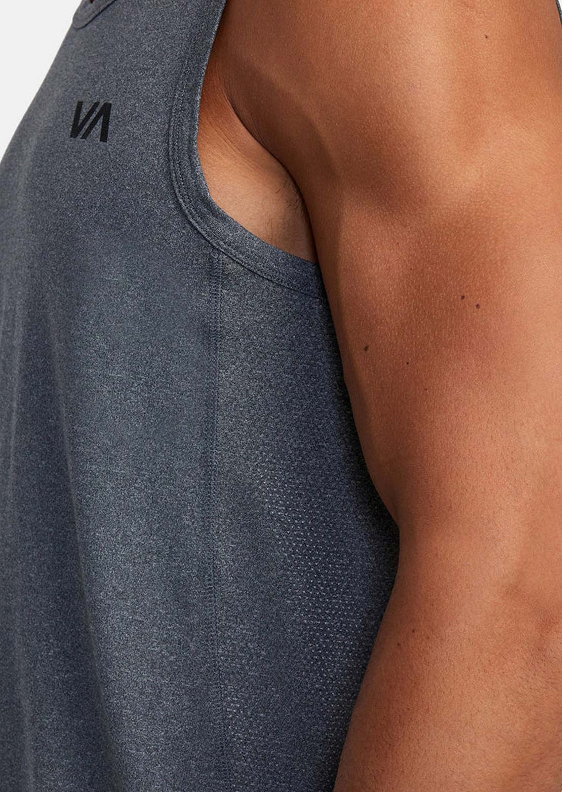 RVCA Men&#39;s Sport Vent Tank Top Charcoal