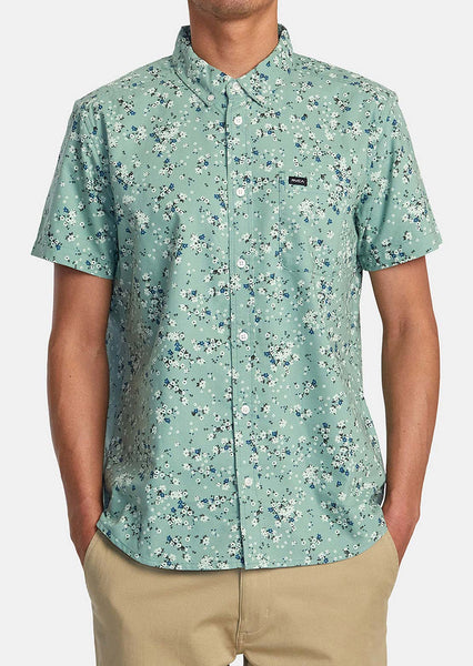 RVCA Men's Oxford Long Sleeve Button Down Shirt - Slim Fit With Chest Pocket - View #5