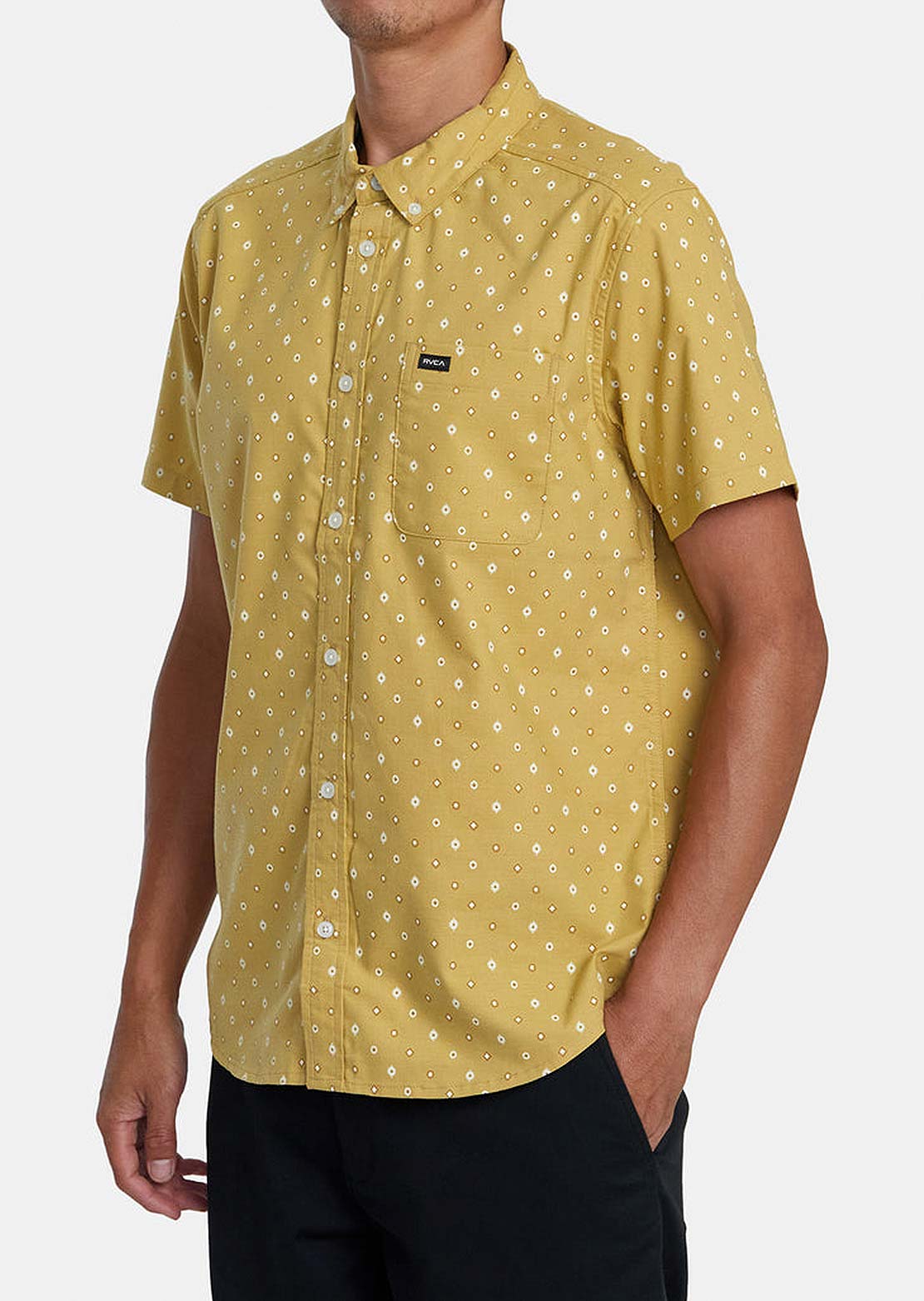 rvca dress shirts RVCA Men's Thatll Do Print Button Up Shirts