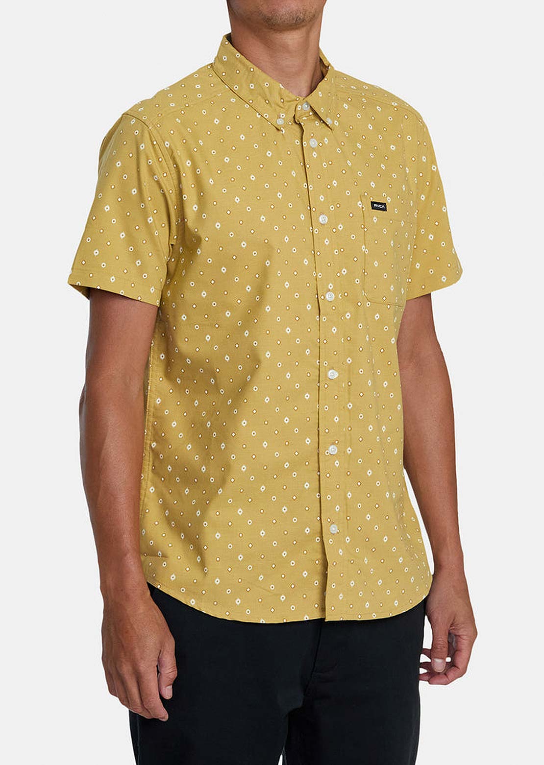 Modelo Button Up Rvca Shirts Button Up