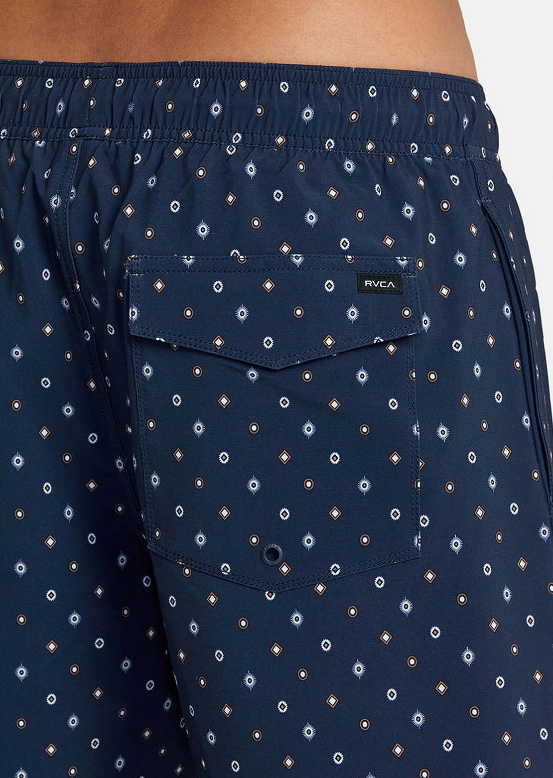 RVCA Men's Va Elastic Shorts Blue Dits