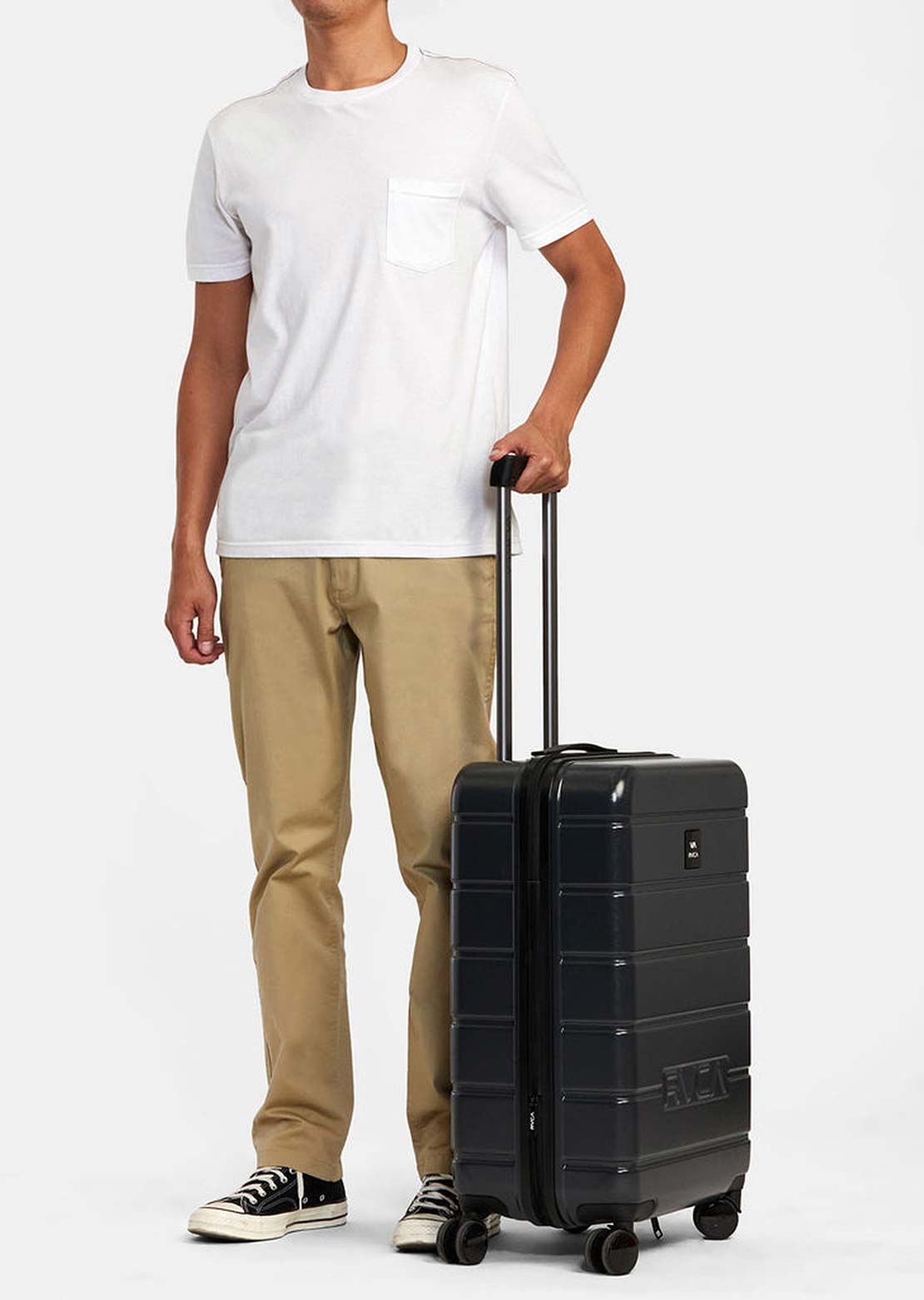 RVCA VA Medium Roller Hardcase Suitcase Black