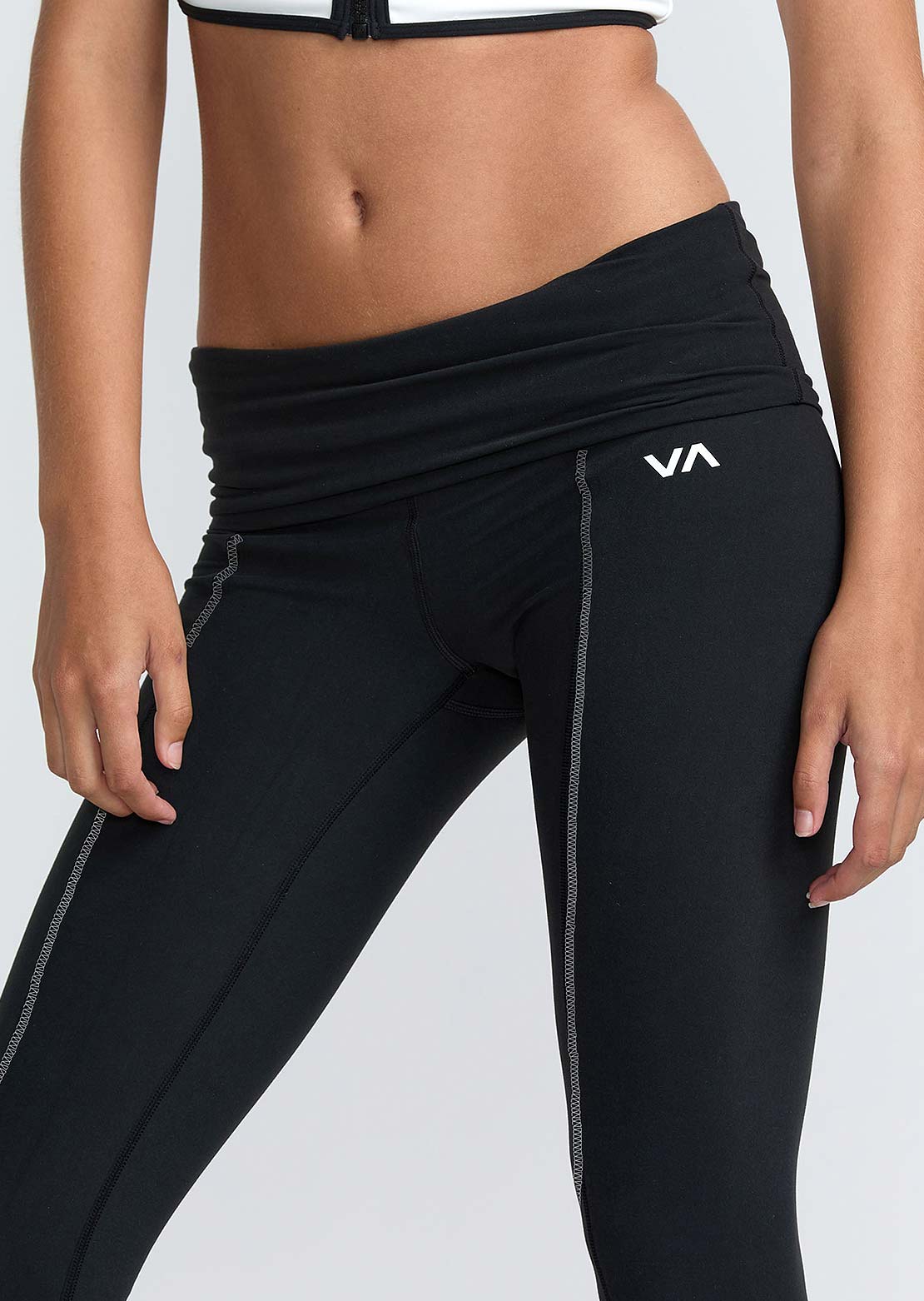 RVCA Women's Aren Split Flare Leggings Black