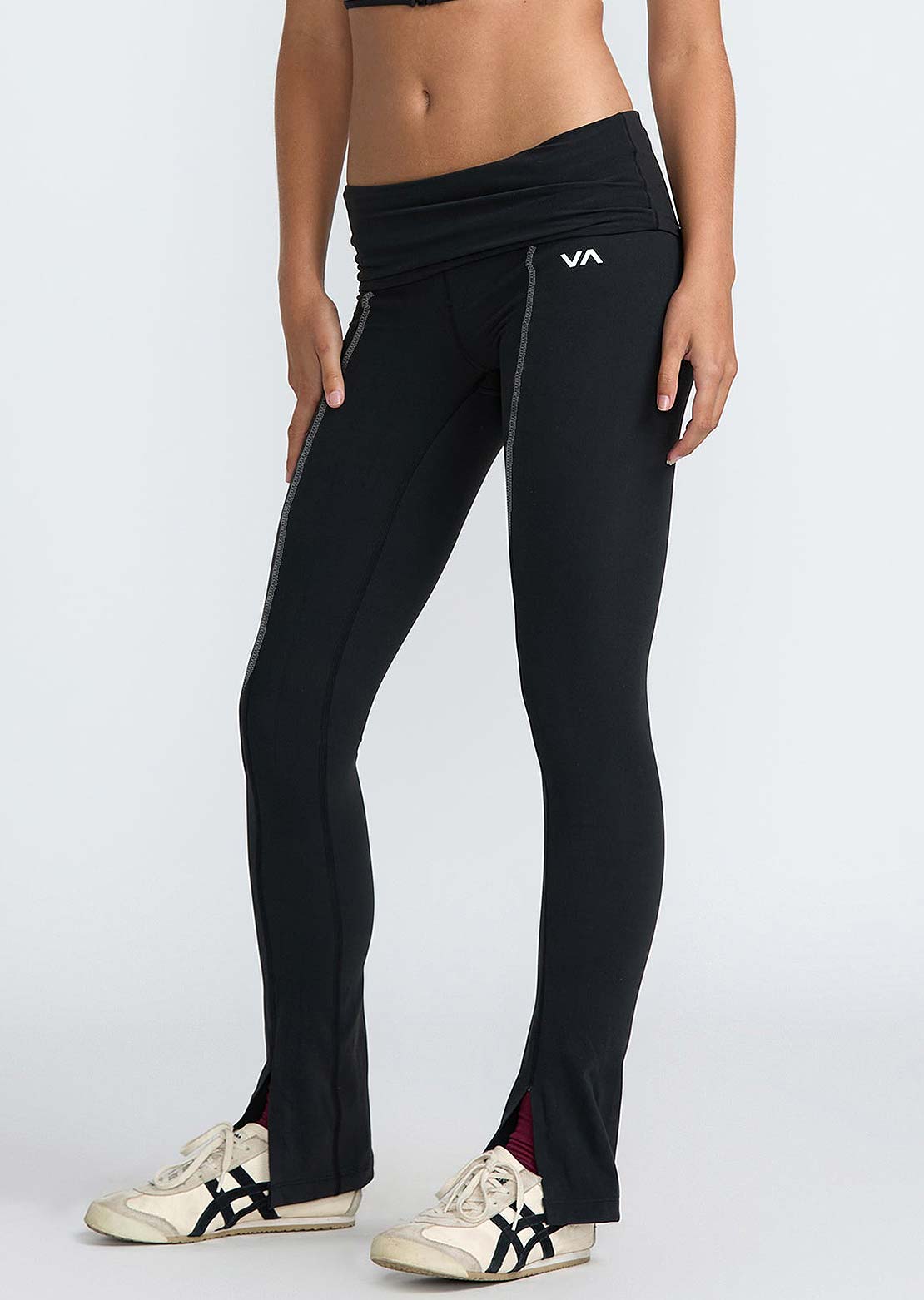 RVCA Women's Aren Split Flare Leggings Black
