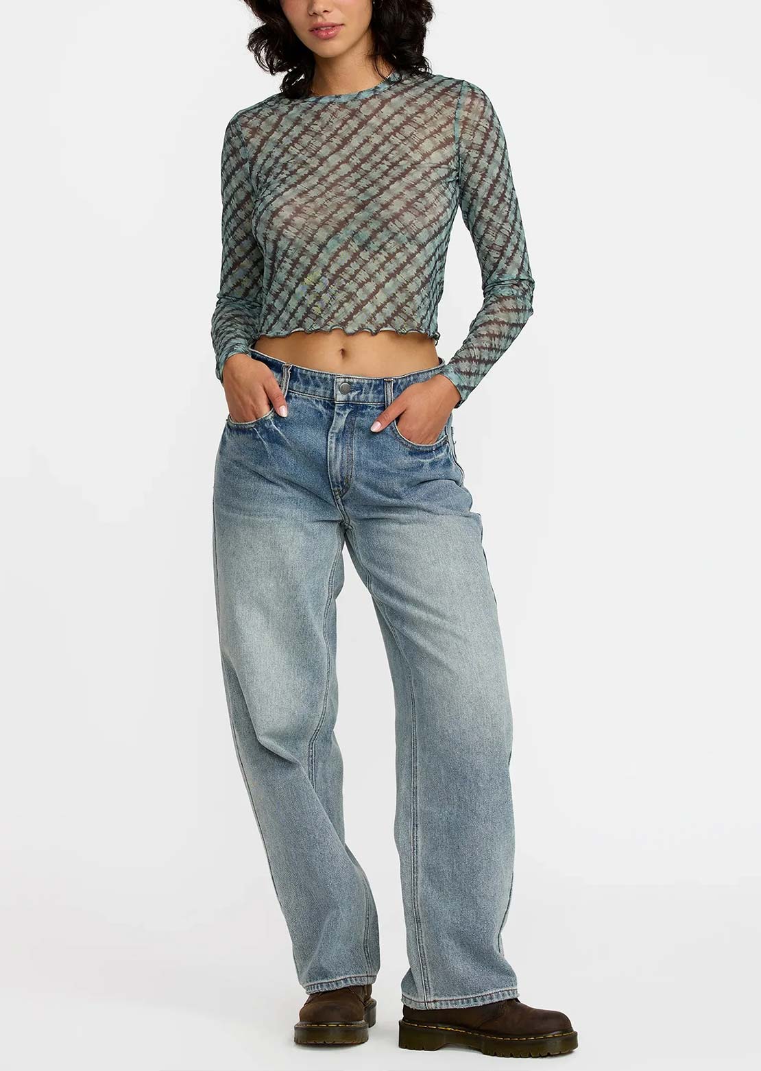RVCA Women's Coco II Denim Pant Light Vintage Indigo