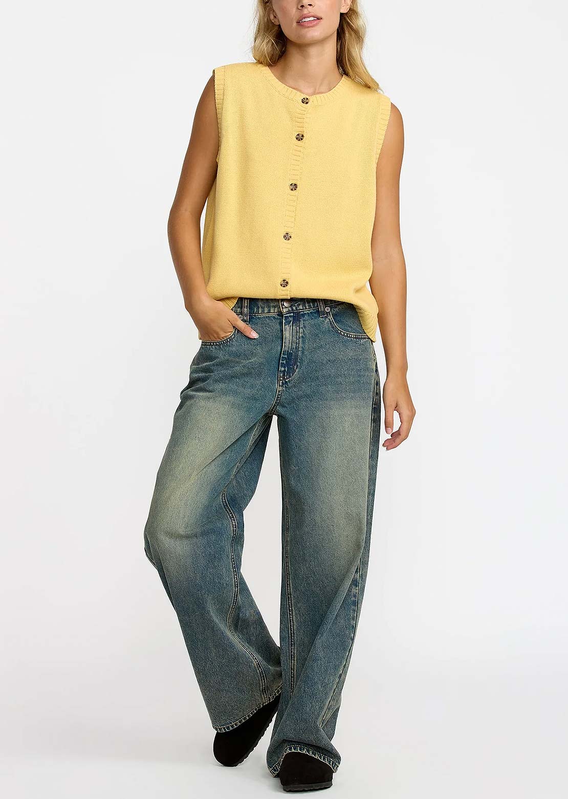 RVCA Women's Loosey Denim Pants Balsam