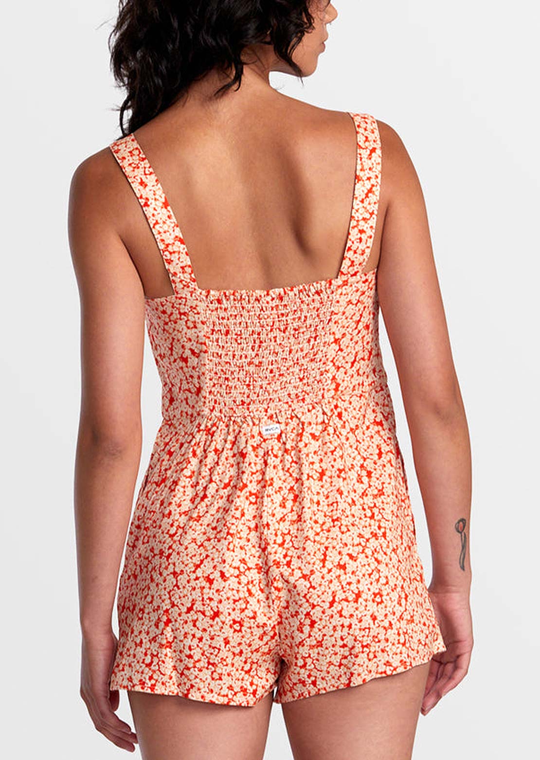 RVCA Women&#39;s Mayfair Romper One Piece Orange
