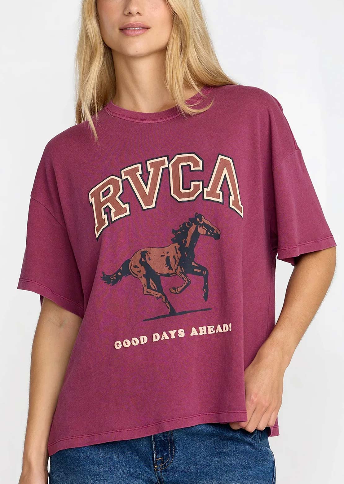 RVCA Women's Move On BF T-Shirt Multi
