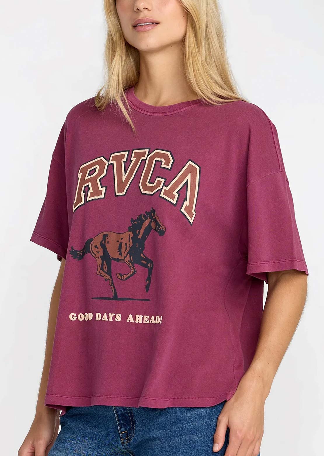 RVCA Women's Move On BF T-Shirt Multi