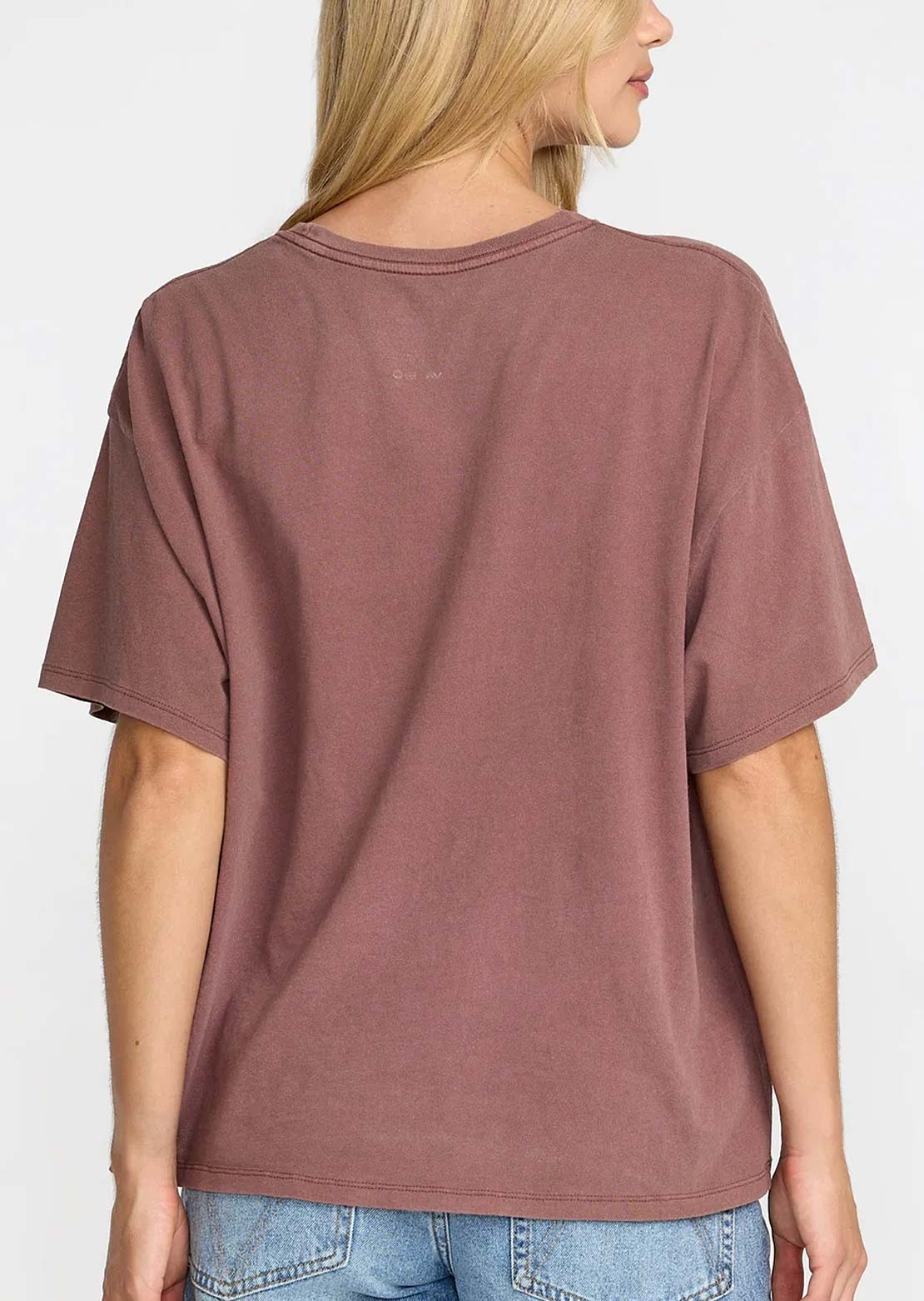 RVCA Women's Move On BF T-Shirt Terra Brown