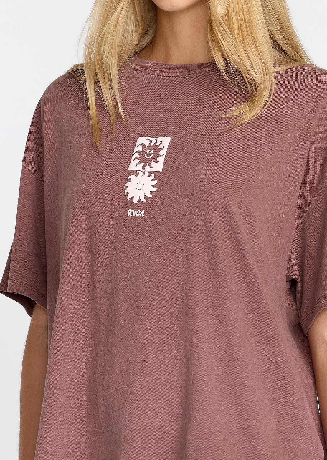 RVCA Women's Move On BF T-Shirt Terra Brown