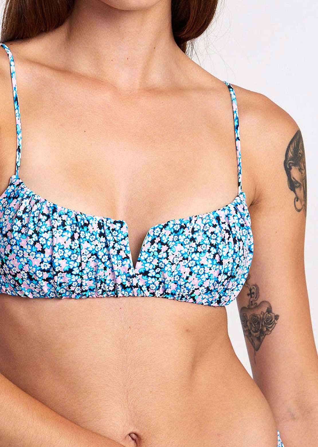 RVCA Women's Sprinkles V-Wire Bralette Black Floral
