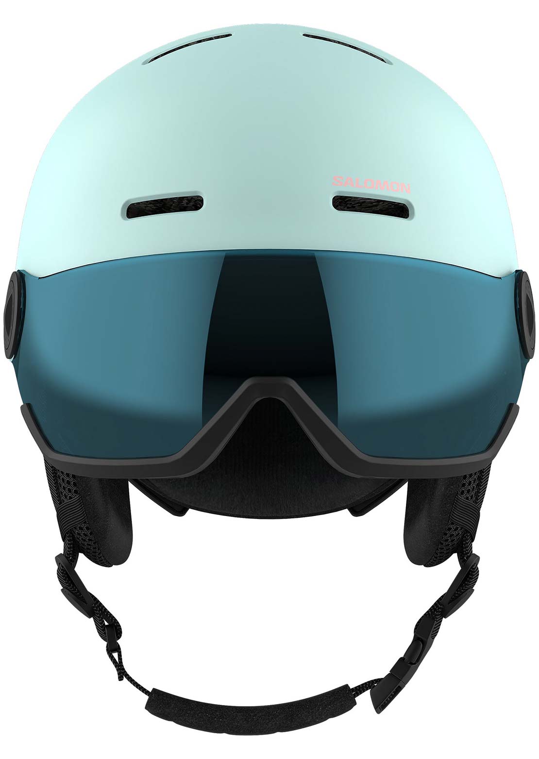 Salomon Junior Orka Visor Snow Helmet Bleached Aqua