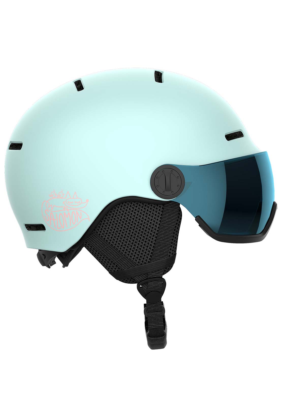 Salomon Junior Orka Visor Snow Helmet Bleached Aqua
