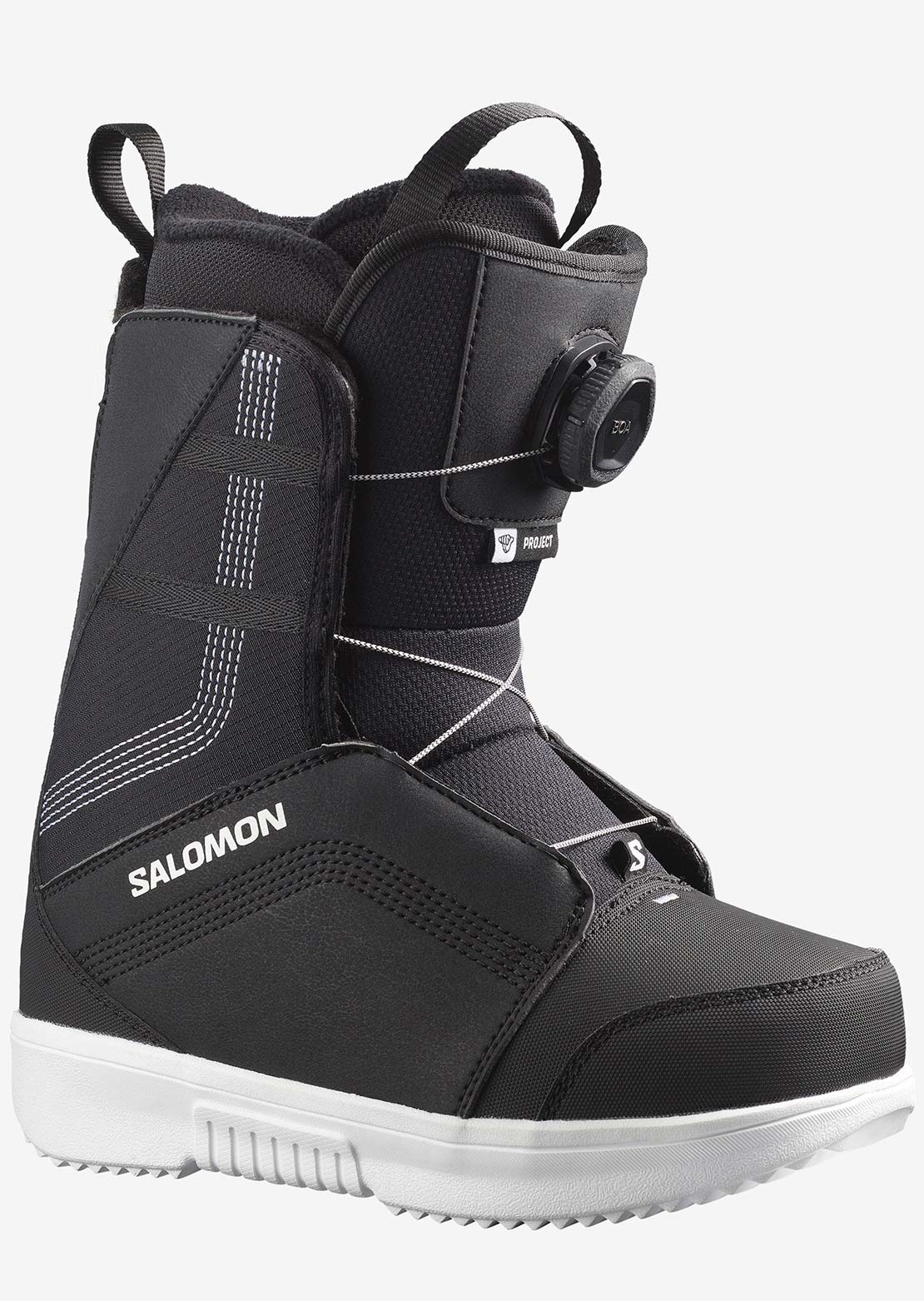 Salomon Junior Project BOA Snowboard Boots Black/Black/White