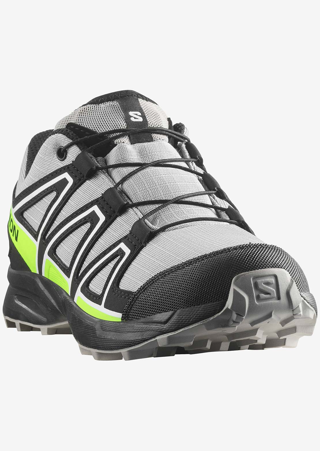 Salomon Junior Speedcross Waterproof Shoes Alloy/Black/Green Gecko